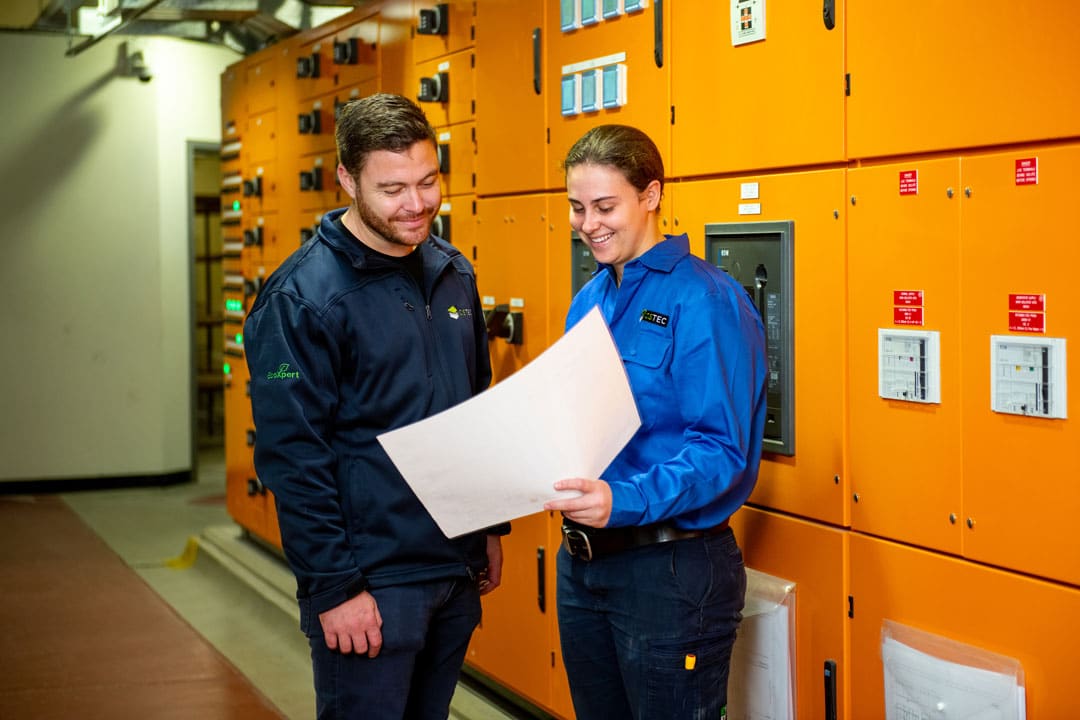GSTEC service and maintenance team working in head office