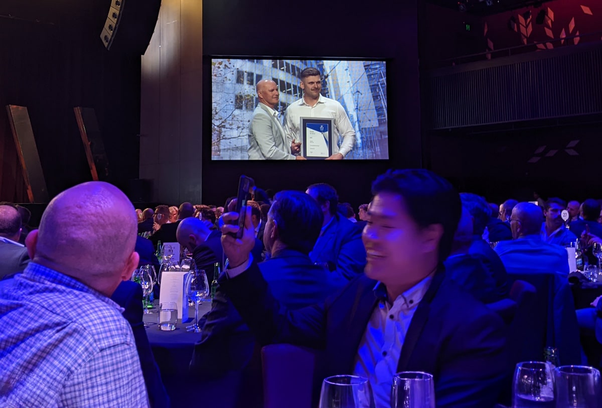 GSTEC receiving State Winner Award at NECA Excellence Awards